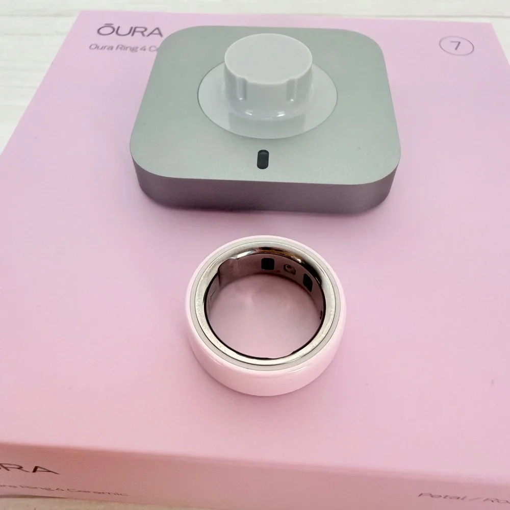 Oura Ring 4 Ceramic Smart Ring Size 7 Petal Pink Health Tracker Gen 4